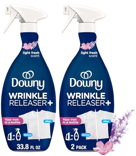 Downy Wrinkle Releaser Plus, Light Fresh Scent, 33.8 Fluid Ounce by Downy Pack of 2.