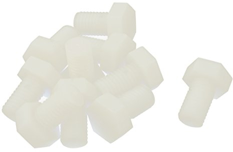 sourcing map 10 Stk. Sechskant M12 x 20mm Nyon Schraubgewinde Schraube Sechskantantrieb de