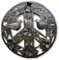 Peace Zeichen, Living Bio Frieden mit 3D-Blumen und Vögel, Haiti Metall Art Haiti