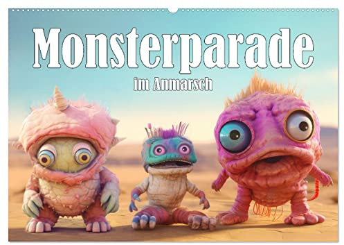 Monsterparade im Anmarsch (Wandkalender 2026 DIN A2 quer), CALVENDO Monatskalender: Monsterkreaturen Karneval auf dem Weg (CALVENDO Spass)
