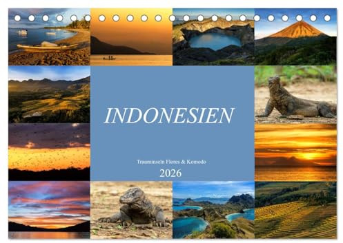 Indonesien - Inselparadies Flores & Komodo (Tischkalender 2026 DIN A5 quer), CALVENDO Monatskalender: Landschaft und Natur aus dem indonesischem Inselparadies Flores & Komodo (CALVENDO Natur)