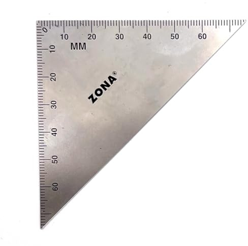 Olson Triangle Ruler, 3-Inch, Stainless Steel, 7 Inches