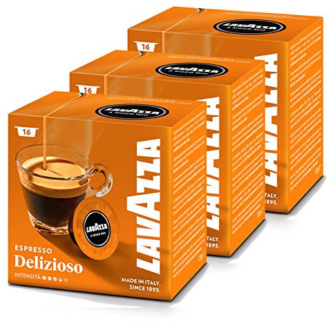 Lavazza A Modo Mio Deliziosamente, Lot de 3, 3 x 16 Capsules