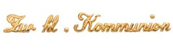GLOREX Wachsdekor ''Heilige Kommunion'' Gold