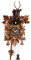 Eble Kuckucksuhr Kuckuckuhr Echtholz NEU batteriebetriebenes Quartzwerk Kuckuckruf Hirschkopf 33cm- 22292