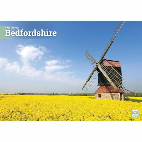Bedfordshire A4 Calendar 2026, Wall Calendars, Month To View, Travel, Gift