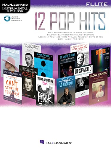 12 Pop Hits: Flute (Hal Leonard Instrumental Play-along): Flute--Includes Downloadable Audio