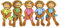 Five Little Monkeys Finger Puppet Playset