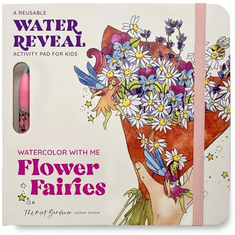 Watercolor with Me: Flower Fairies: A Reusable Water Reveal Coloring Book for Kids Featuring Flowers and Fairies