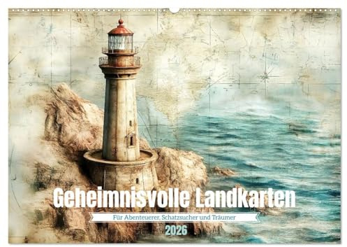Geheimnisvolle Landkarten (Wandkalender 2026 DIN A2 quer), CALVENDO Monatskalender: Für Schatzsucher und Abenteurer (CALVENDO Wissenschaft)