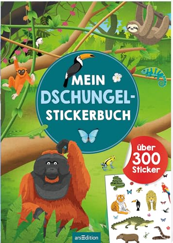 Mein Dschungel-Stickerbuch: Über 300 Sticker | Stickerheft für Kinder ab 4 Jahren