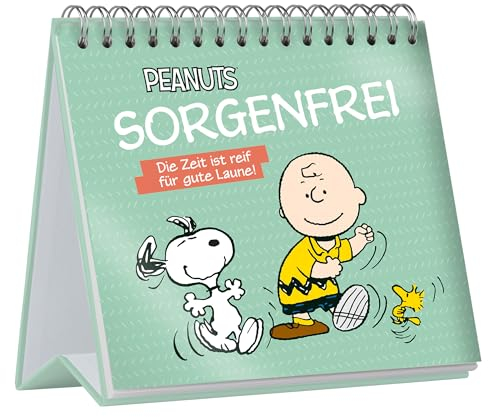 Peanuts: Sorgenfrei - Die Zeit ist reif für gute Laune!: Spiralaufsteller mit 100 Sprüchen und schönen Peanuts Illustrationen
