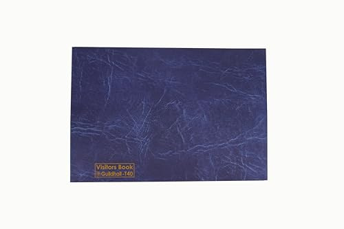 Exacompta Guildhall - Ref. T40Z - Loose Leaf Vistors Book 210 x 297 mm in Size - 1 Binder with 50 Ruled A4 Refill Visitor Sheets, 18 Entries Per Page - Blue