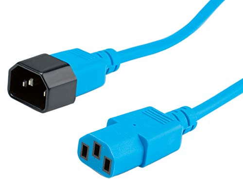 ROLINE Apparate-Verbindungskabel, IEC 320 C14 - C13, blau, 1,8 m