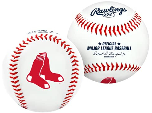 Rawlings | MLB Team Logo Baseball | Boston Red Sox | Official | White