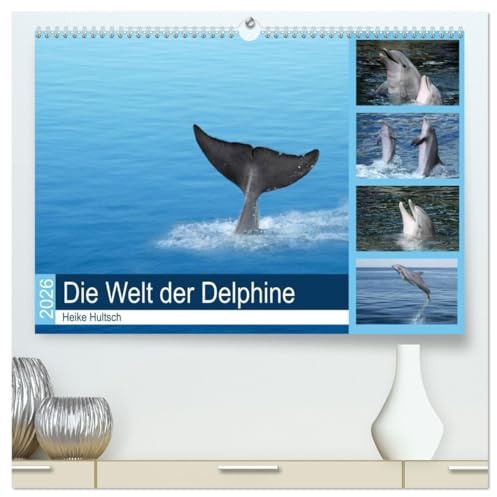 Die Welt der Delphine (hochwertiger Premium Wandkalender 2026 DIN A2 quer), Kunstdruck in Hochglanz: Intelligente, freundliche Delphine beim Spiel (CALVENDO Tiere)