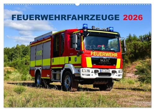 Feuerwehrfahrzeuge (Wandkalender 2026 DIN A2 quer), CALVENDO Monatskalender: Motive von aktuellen Feuerwehrfahrzeugen (CALVENDO Technologie)