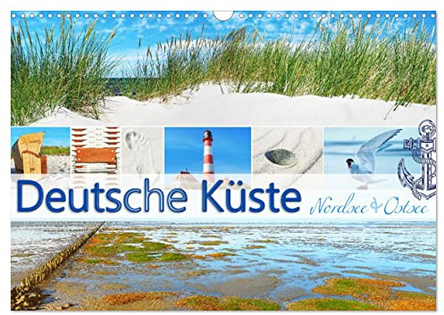 Deutsche Küste - Nordsee und Ostsee (Wandkalender 2026 DIN A3 quer), CALVENDO Monatskalender: Stimmungsvolle Aufnahmen der deutschen Küstenlandschaft. (CALVENDO Natur)