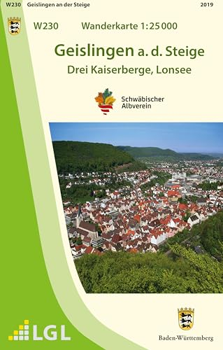 W230 Wanderkarte 1:25 000 Geislingen a. d. Steige: Drei Kaiserberge, Lonsee