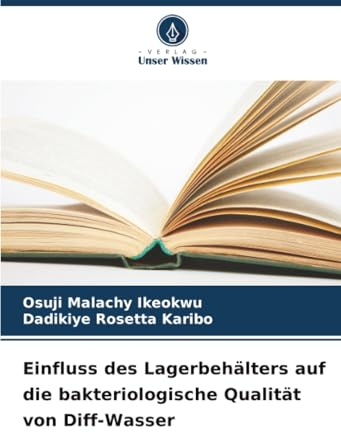 Einfluss des Lagerbehälters auf die bakteriologische Qualität von Diff-Wasser