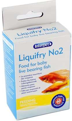 Interpet Liquifry No. 2 - Safe Nutrition for Baby Live Bearing Fish Fry, Food Particles Suspended in Liquid, White, 25 ml (Pack of 1)