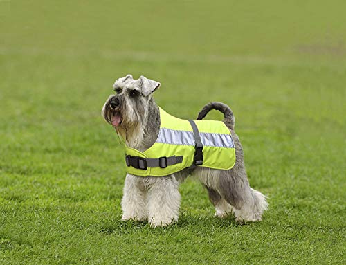 Petlife Flectalon Hi-Vis Dog Jacket Complete with Thermal Lining, 18-inch, Fluorescent Yellow