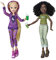 Disney Prinzessinnen Comfy Squad Rapunzel und Tiana, Puppen zum Film Chaos im Netz mit Freizeit-Outfit und Zubehör