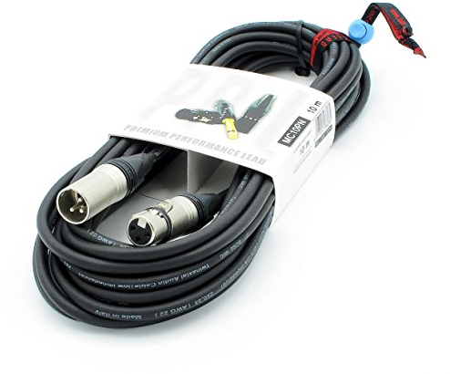 X-LEAD MC10PN100BK serie PLATINUM - Cavo microfonico professionale di alta qualità - XLR/XLR - cavo bilanciato - connettori originali NEUTRIK - (10 m, nero) - MADE IN ITALY by INCO