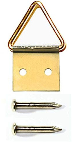 100 Stück Bilder-Klappösen – Größe: 2 (12 x 12 mm) – inkl. Nägel | Bilderhaken | Bildaufhänger | Bildhaken | Bilderrahmen | Bildmontage | Rahmungszubehör | Wandbefestigung | Aufhängung