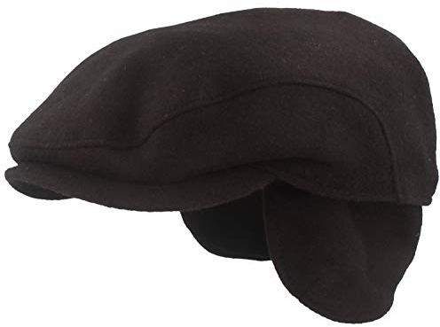 Breiter - Winter Schiebermütze | Flatcap | Schirmmütze mit Gore-TEX® Membran & ausklappbarem Ohrenschutz – aus Wolle mit weichem Innenfutter