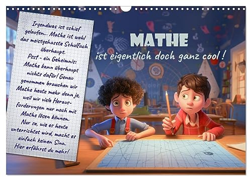 Mathe ist eigentlich doch ganz cool! (Wandkalender 2026 DIN A3 quer), CALVENDO Monatskalender: Ein Blick auf Rechnerisches Denken und wie man es zeitgemäß lernen kann (CALVENDO Wissenschaft)