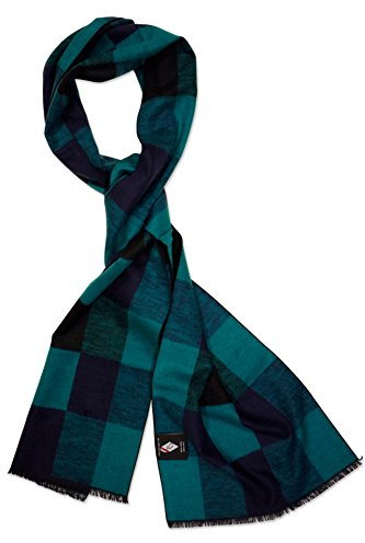 Posh Gear Herren Seiden Schal Rettangolo, türkis aus 100% Seide