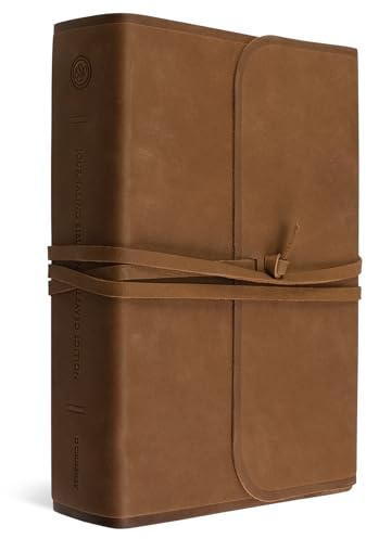 ESV Journaling Bible, Interleaved Edition (Natural Leather, Brown, Flap with Strap)