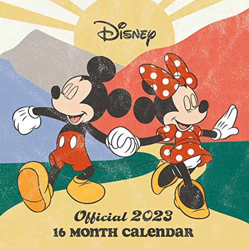 Disney Mickey Mouse & Minnie Mouse Kalender 2023 – Monatsplaner 30 cm x 30 cm – Offizieller Merchandise-Artikel
