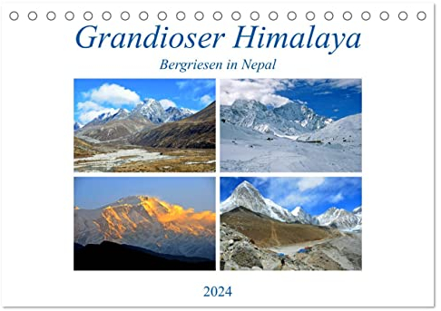 Grandioser Himalaya, Bergriesen in Nepal (Tischkalender 2024 DIN A5 quer), CALVENDO Monatskalender: Eine Auswahl von besonders beeindruckenden Himalayagipfeln (CALVENDO Natur)