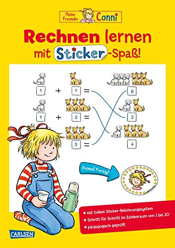 Conni Gelbe Reihe (Beschäftigungsbuch): Rechnen lernen mit Sticker-Spaß: Übungsheft im Zahlenraum bis 20 für Vorschulkinder ab 5 Jahren mit tollem Sticker-Belohnungssystem