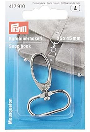 Prym 417910 Karabinerhaken 25 mm silberfarbig