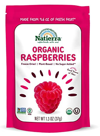 Todos los de la naturaleza, liofilizado orgánico frambuesas, 1.3 oz (37 g)