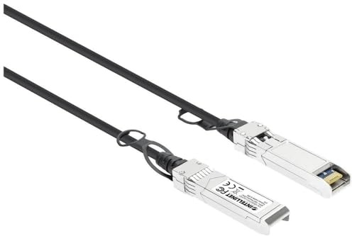 Intellinet SFP+ 10G Passives DAC Twinax-Kabel SFP+ auf SFP+, 0,5 m, HPE-kompatibel, Direct Attach Copper, AWG 30, schwarz