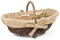 Backideen Kaminholzkorb oval, Dunkelbraun, T 34cm x B 53cm x H 21cm/32cm