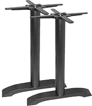 Bolero Base de table 2 pieds fonte (lot de 2), taille : 720(H)x 740(L)mm, hauteur standard, intérieure et extérieure, pieds réglables, plateaux de table d'un maximum de 1600 x 900 mm , DN642