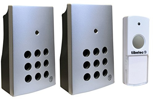 Tibelec 917180 Doppelte Türklingel, schnurlos, 8 Melodien