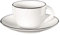 ASA 1912113 LIGNE NOIRE Kaffeetasse, Knochenporzellan