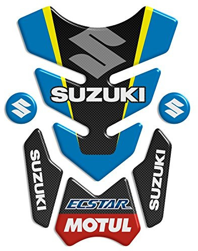 ADESIVI PARASERBATOIO TANKPAD RESINATO EFFETTO 3D - ADESIVI-STICKER 3D compatible ''SUZUKI 3 ALI 13x19,5 '' Tank Pad