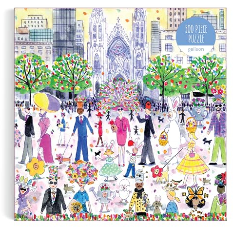 Galison Easter Parade – 500 Piece Michael Storrings Puzzle Featuring The Joy And Energy Of A Springtime Easter Parade
