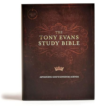 CSB Tony Evans Study Bible, Hardcover, Black Letter, Study Notes and Commentary, Articles, Videos, Charts, Easy-to-Read Bible Serif Type