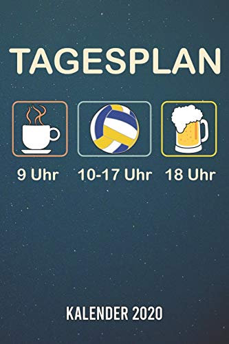 Tagesplan Volleyball Kalender 2020: A5 Kalender für ein erfolgreiches Jahr - 110 Seiten - 1 Woche 2 Seiten