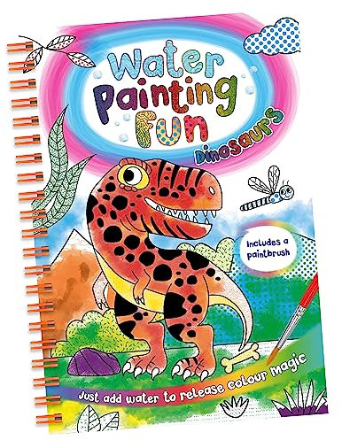 Dinosaurier-Wassermalerei, lustiges Buch, Malen für Kinder von 4 bis 6 Jahren, einfach Wasser hinzufügen für sauberes Malen