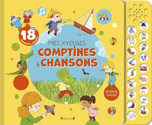 Mes joyeuses comptines et chansons – Livre sonore et d'éveil avec 18 pastilles sonores – Bébé dès 1 an