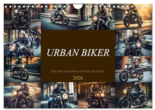 Urban Biker (Wandkalender 2026 DIN A4 quer), CALVENDO Monatskalender: Zeitlose Schönheit auf zwei Rädern. (CALVENDO Mobilitaet)
